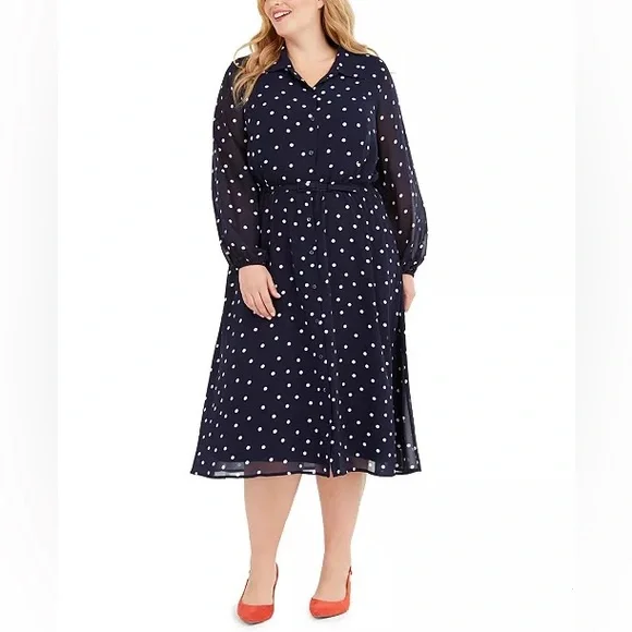Alfani Dresses Alfani Plus Size Printed Belted Shirtdress Sz 8